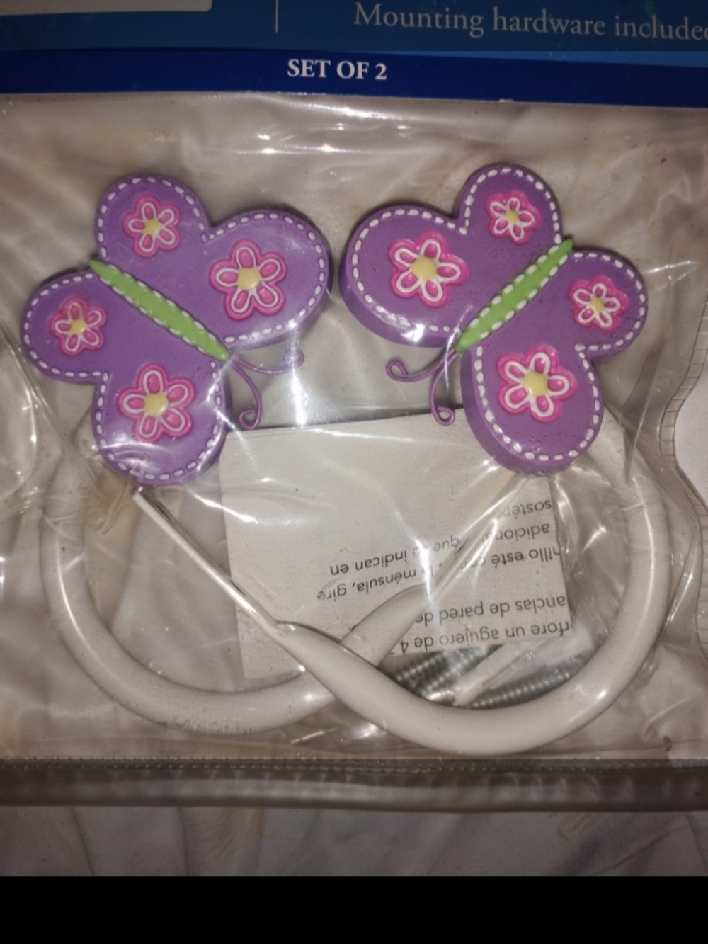 Kids Butterfly Curtain Tiebacks - Purple